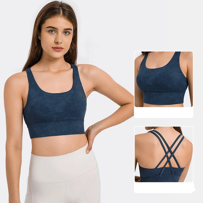 Dw002 nueva cruz de las mujeres Yoga Bra High-Intensity mate a los golpes de ropa interior deportiva