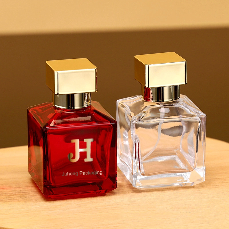 Набор классических стеклянных бутылок Perfume с цинковым сплав Zamac Крышка пластикового материала и опрыскиватель
