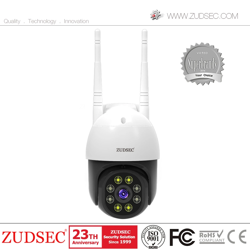 Caméra dôme PTZ de vidéosurveillance IP 2 MP, étanche, extérieure et de sécurité Caméra Wi-Fi Smart