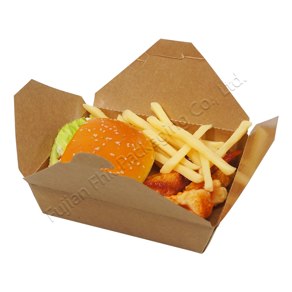 Wholesale/Supplier Custom Logo Fried Chicken Packaging Box Customized Take Away Food Grade Paper Hot Dog to Go Burger Carton Box