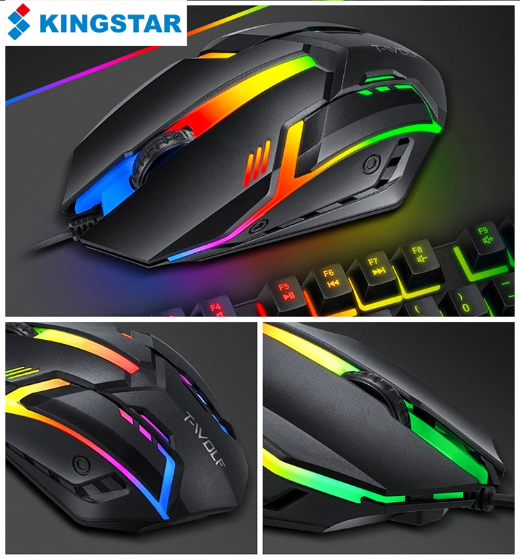 Amazon Single Mini Mechanical Gaming LED Keyboard and Mouse Combo Gamer Keypad and Mouse