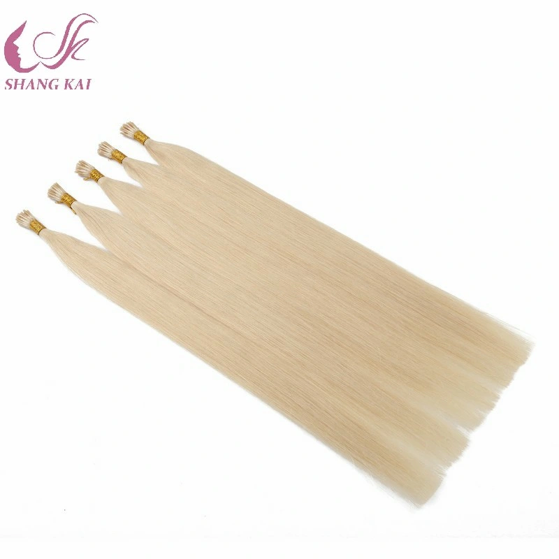 Couleur blonde 613 I Astuce Pré de la kératine des cheveux collés hair extension russe