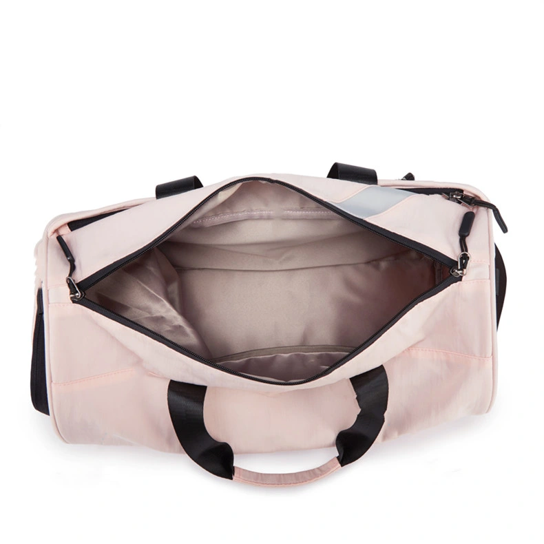 Fashion Cylinder-Shaped Custom Ladies Sports Travel Outdoor Casual Duffle Bag