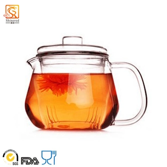 100% Hand Blown Chinese Glass Tea Pot