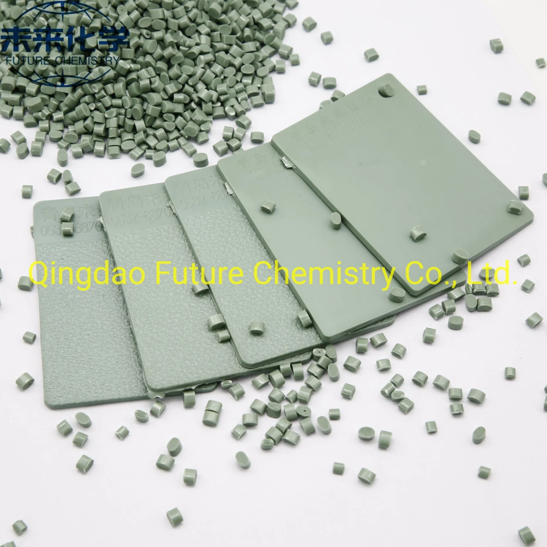 Light Green PP, ABS, PE, PC Pigment Masterbatch for Plastic Products with Molding Machine