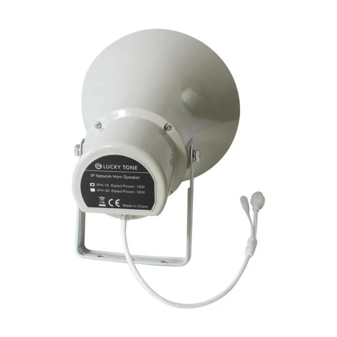 15W IP/SIP Network PA System Horn Speaker with Local Audio Input Eco IP PA System IP67 Waterproof Outdoor IP Poe Speaker