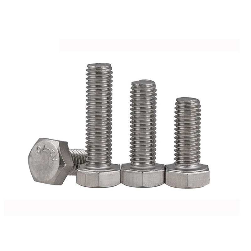 Chinese Factory Price Fastener Hardware Grade 8.8 Stainless Steel Carbon Steel DIN931 DIN933 Hex Head Nut and Bolt