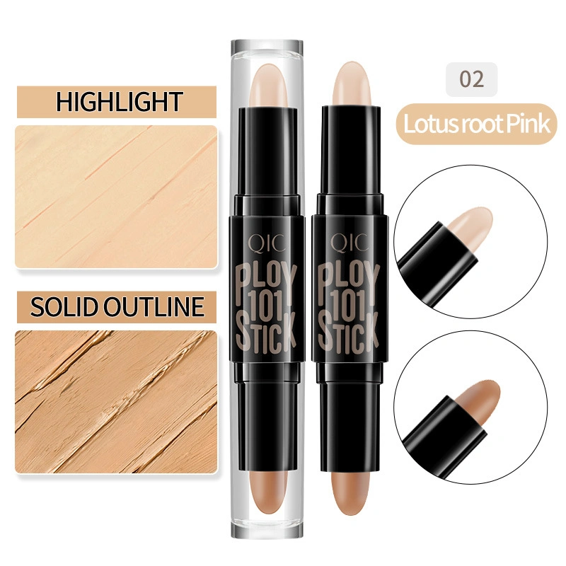 Qic Concealer Doppelkopf Repair Stick Dreidimensionale Make-Up Einstellung Schatten Pen Cosmetics Face Brightening Highlight