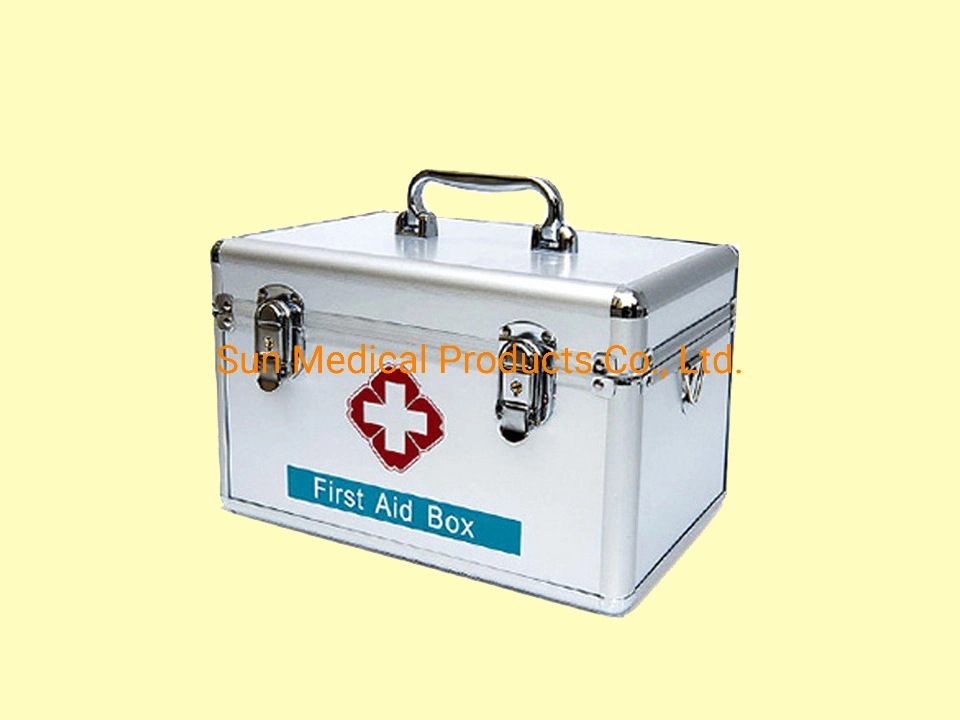 Silver Color Aluminum Lockable First Aid Box with Low Price