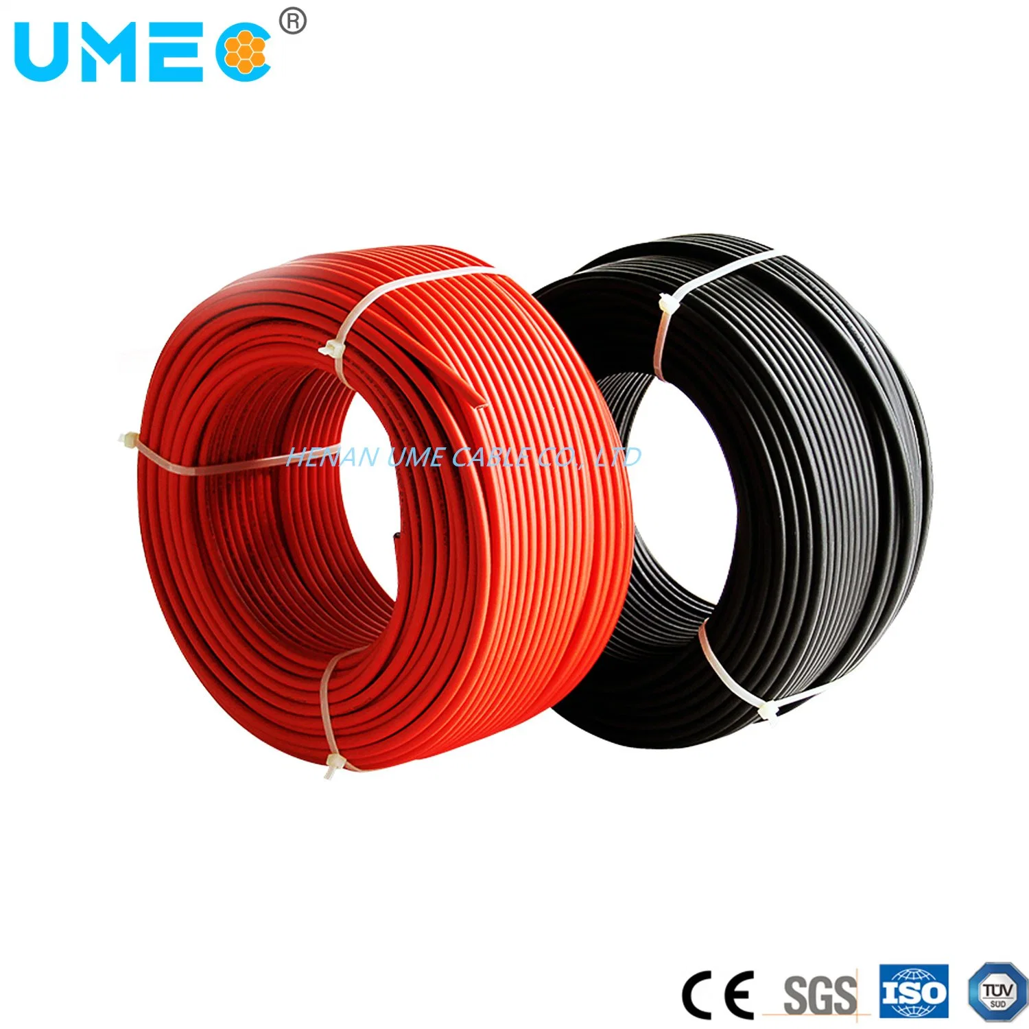 Electrical PV Cable Fire Resistant Cables Twin Core DC Solar Cable #1/0 #2/0 #3/0 #4/0 Guage PV1-F Electrical Wire Cable