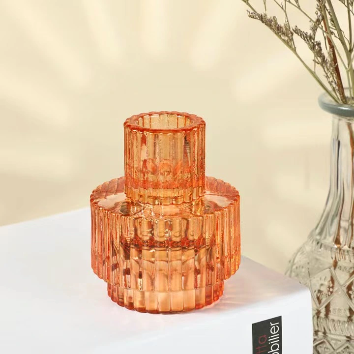 Zwei Zweck Glas Kerzenhalter, Glas Kerzenhalter, Fackel Glas Handwerk, Glas Haushaltsartikel