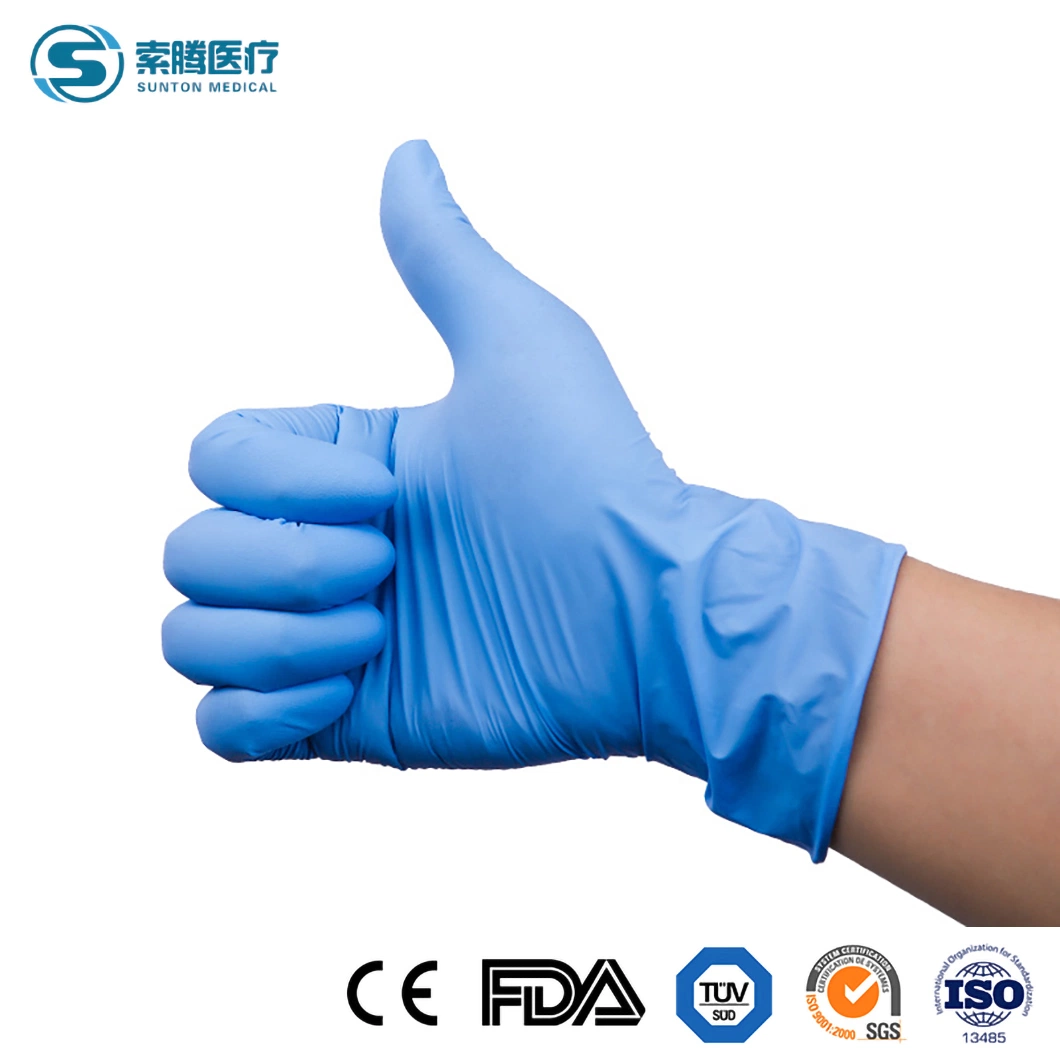 Gants en latex de haute qualité Sunton M L S XL Gants chirurgicaux de la taille de la Chine Wear-Resistant gants chirurgicaux stériles gant chirurgical fabricant l'échantillon disponible