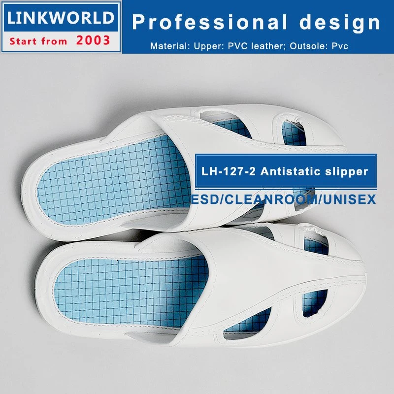 Best Offer of Linkworld Clearoom Use Antistatic Work Slippers 2holes Slippers