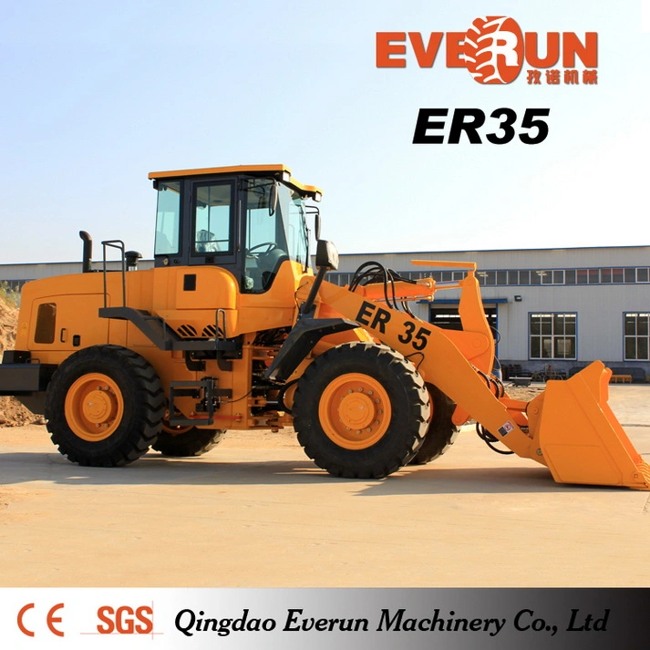 Qingdao Everun 3.0 Ton Wheel Loader with Adjustable Pallet Forks for Sale