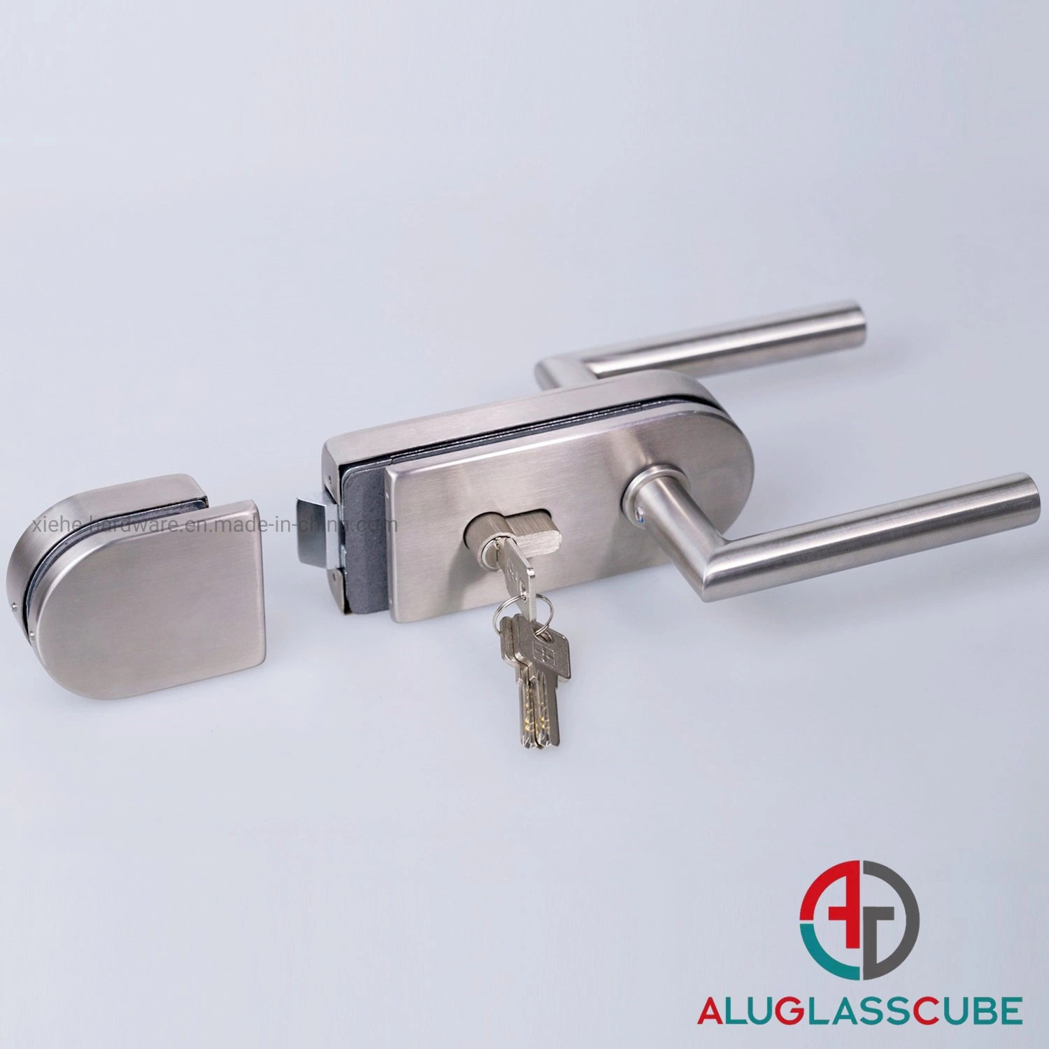 Office Stainless Steel Glass Fitting Security Door Patch Lock 830ss