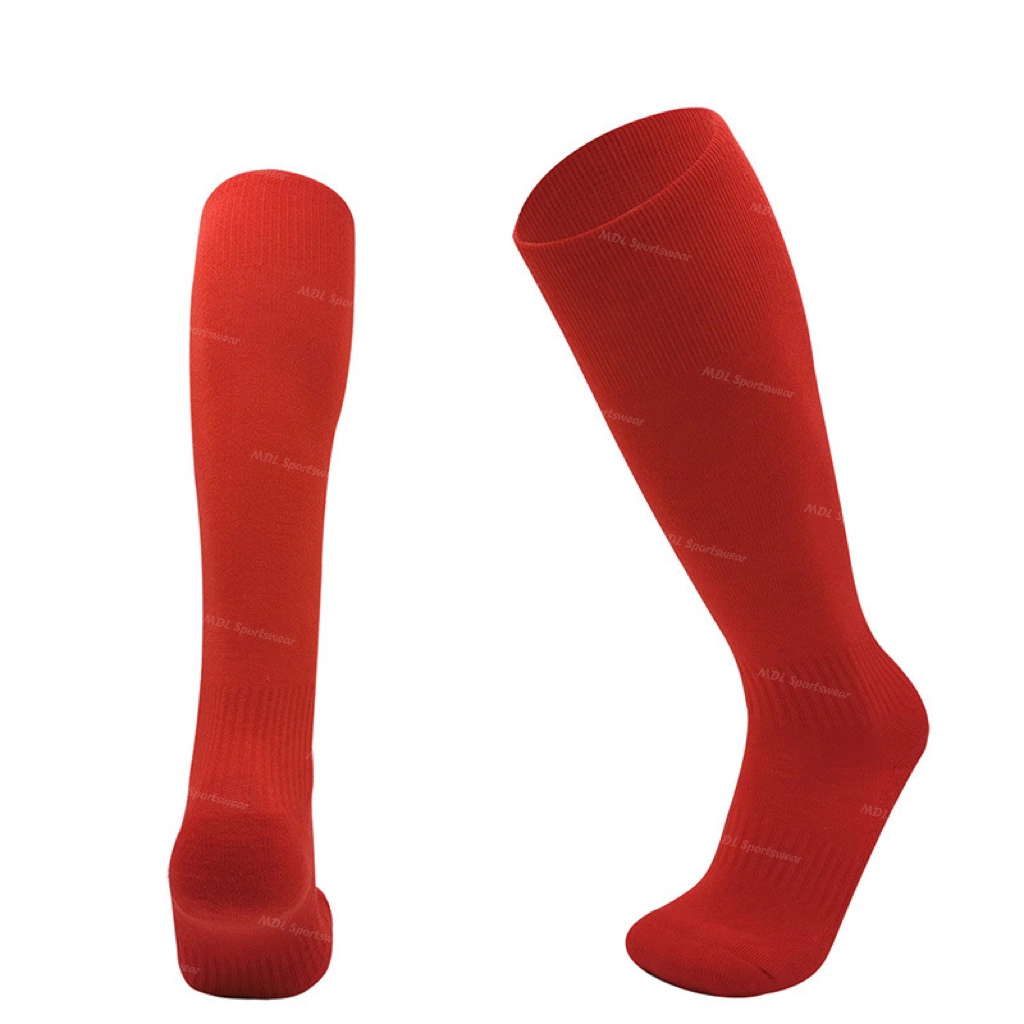 Cushion Football Socks for Men and Women Ruby Cotton Sport Socks for Soccer and Football