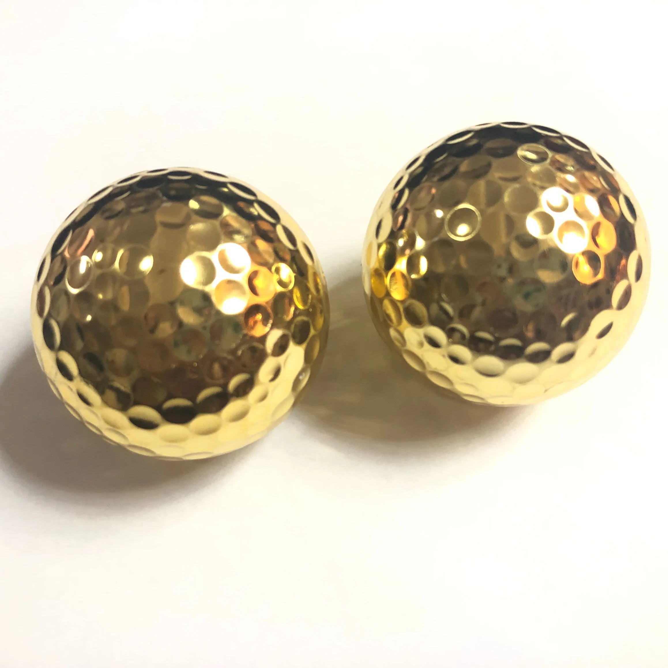 Juego de colores bolas de golf Gold Color Gift Metal Bated Golf Bola