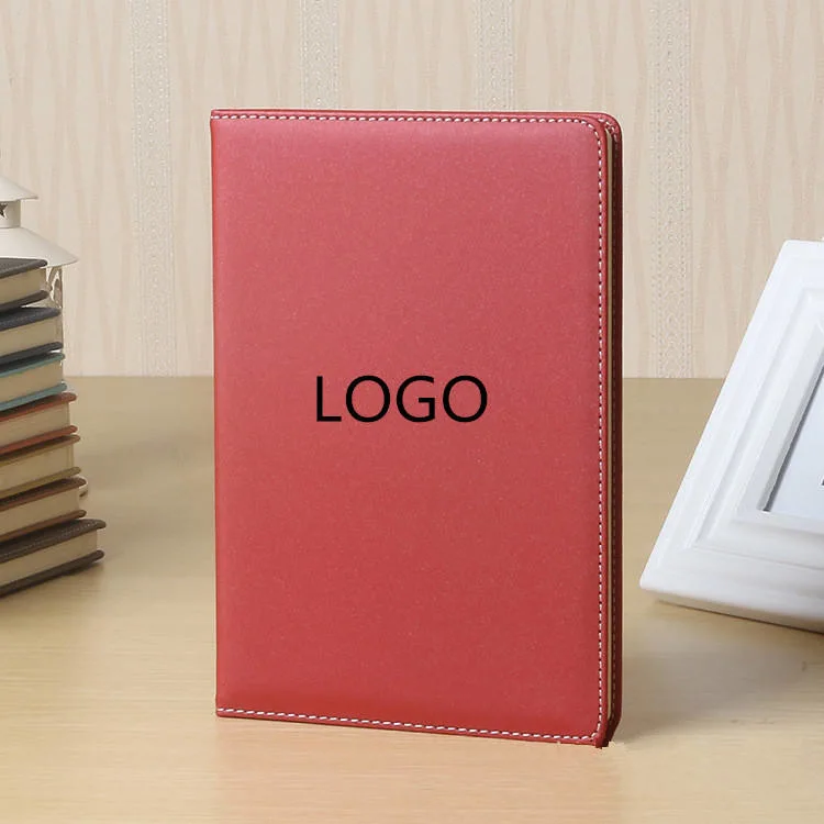 Stationery Business Customized Logo Printed PU Notepad Leather Hardcover Notebook