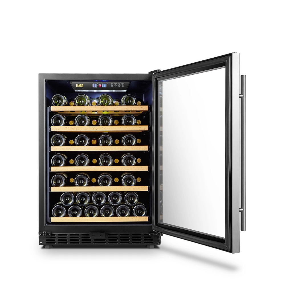 51 Bottles Single Zone Curved Stainless Steel Wine Cooler/Wine Fridge/Wine Cellar/Wine Refrigerator