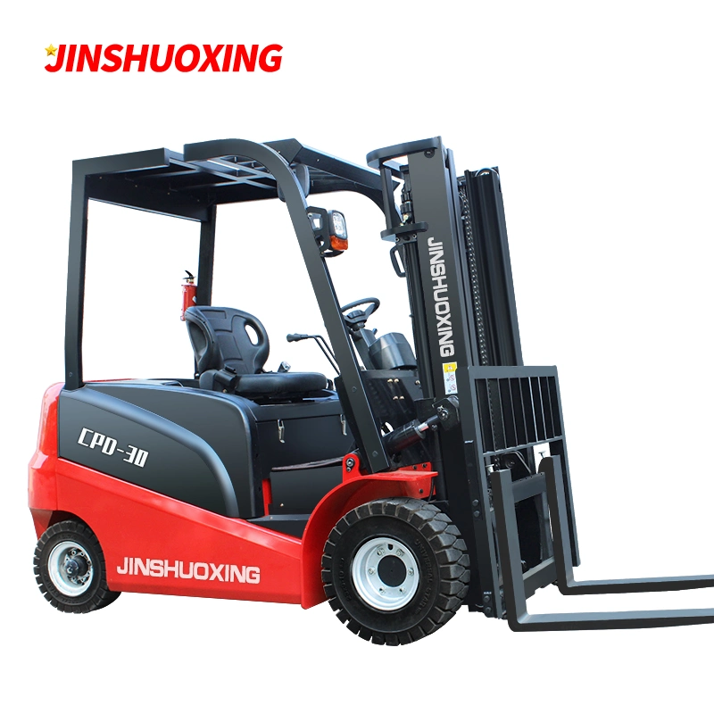 Outdoor Operating Large Battery Forklifts Electric Stacking Equipment with Adjustable Forks