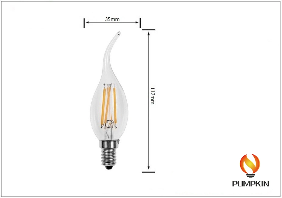 Decorative 4W E14 Flicker Flame LED Filament Candle Light Bulbs