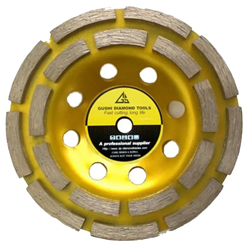 High Quality Double Row Diamond Cup Wheel for Stone Concrete Marble Granite Grinding