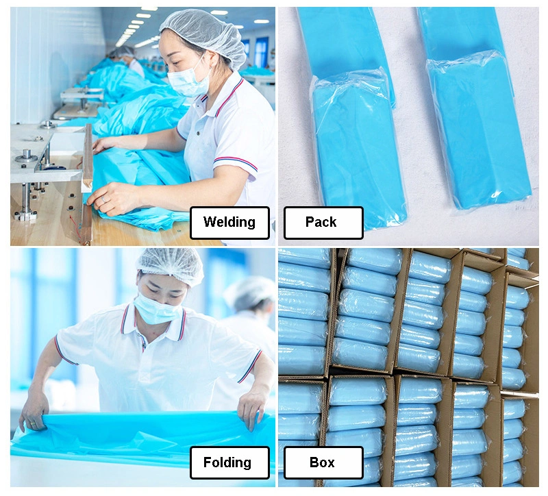 Plastic CPE/Poly/PE/Scrub/Operation/PP/SMS Nonwoven Disposable Protective Isolation Surgical Gown for Doctor/Surgeon/Patient/Visitor/Hospital