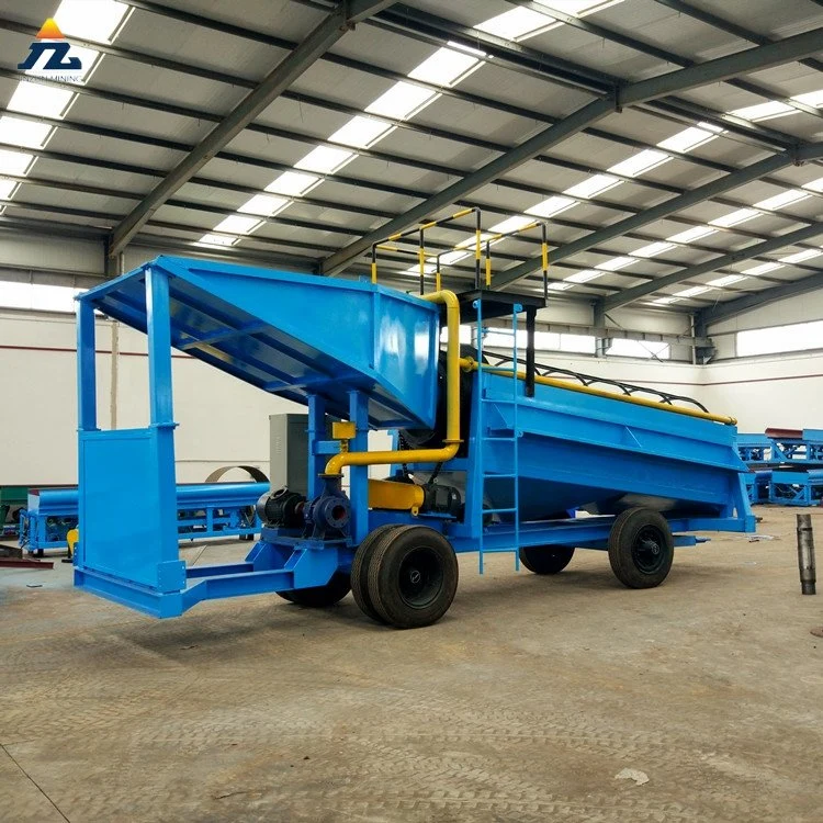 Portable Mobile Processing Gold Recovery Trommel Washing Plant