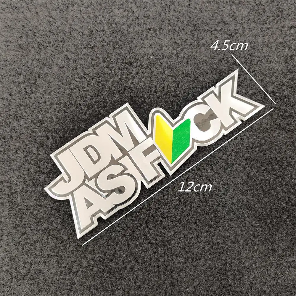 Jdm as F*Ck Modified Car Culture Three-Dimensional Metal Rear Sticker Cross-Border Hot Spot Wholesale/Supplier