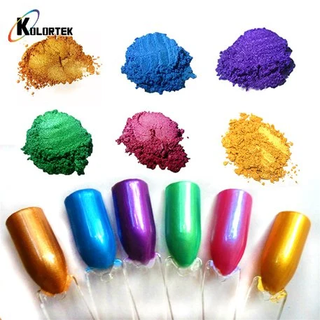 Pintura de uñas de minerales, pigmentos naturales Multicolor Mica en polvo para esmalte de uñas