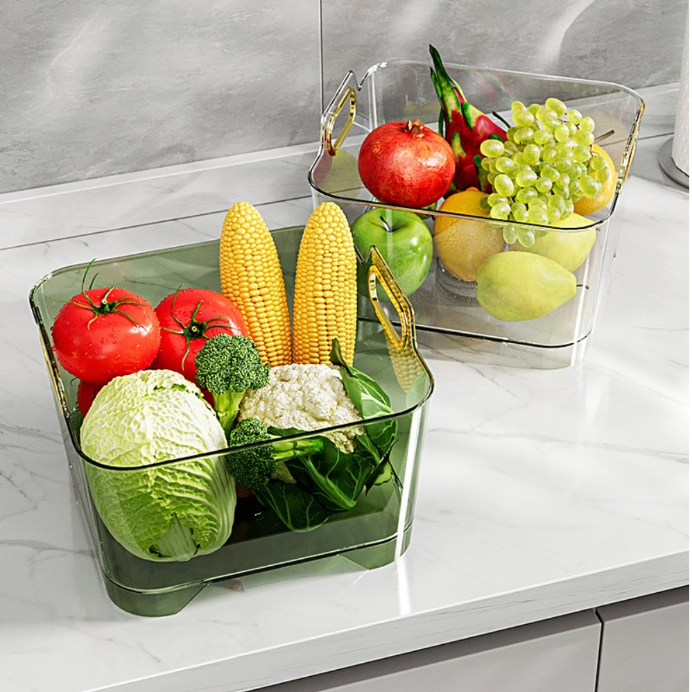 Kitchen Food Drain Basket Vegetable Cleaning Storage Food Safe Fruit Bowl