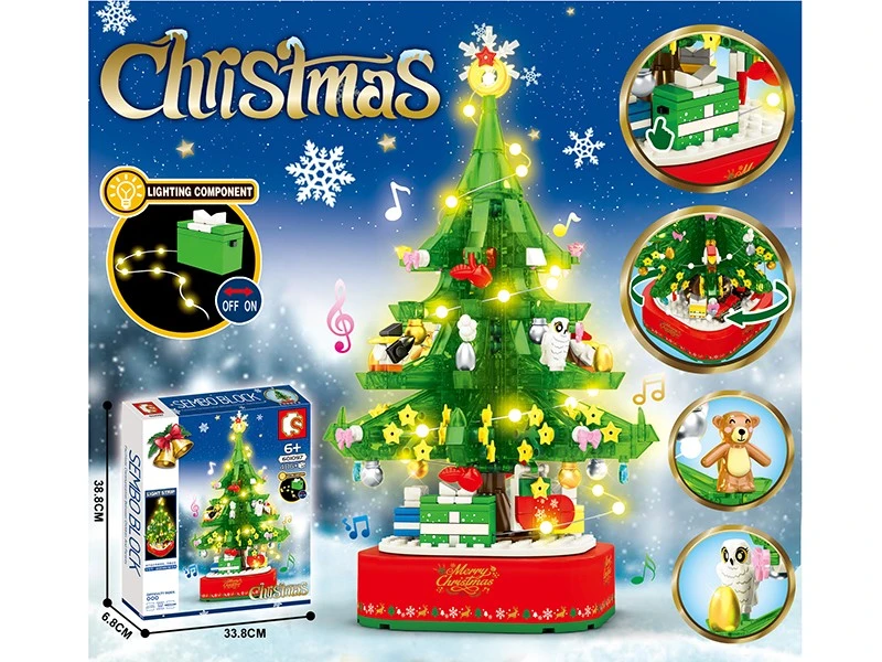 Promotion Geschenk Weihnachtsbaum DIY Baustein Spielzeug für Weihnachten