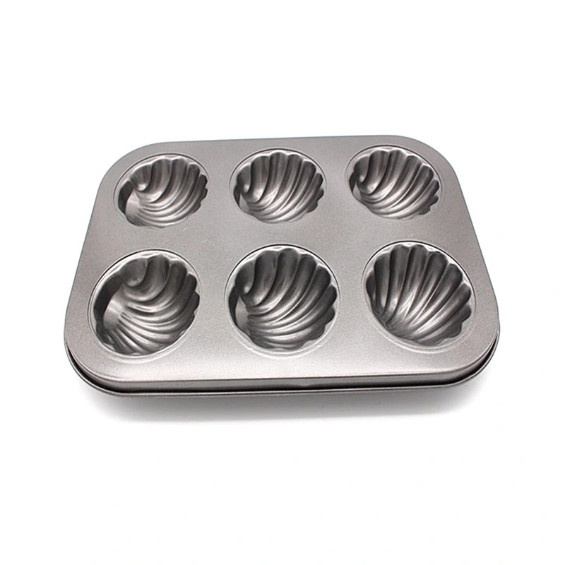 Small Size Baking Tray Non Stick 6 Cups Madeleine Pan Shell Cake Baking Pan