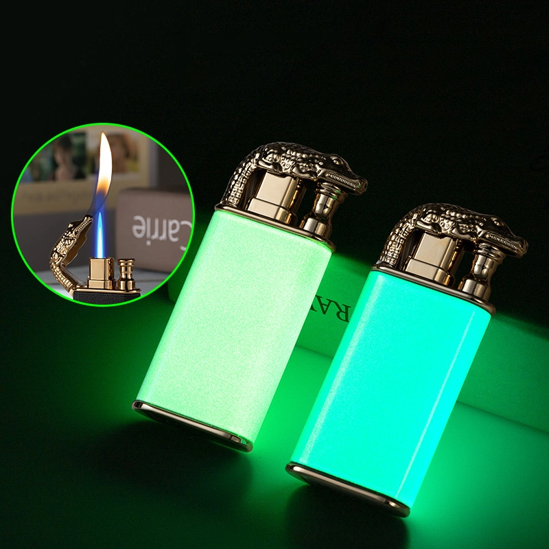 Unique USB Luminous Gift Unique Creative Metal Torch Double Flame Lighter with Adjustable Flame Dial