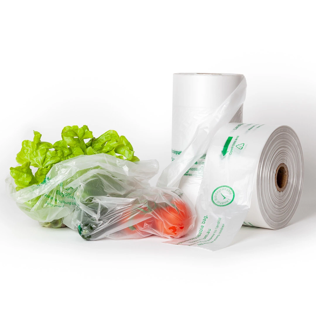 PLA/Pbat 100% Biodegradable Food Fruit Packing Bags Compostable Clear Produce Bag in Roll