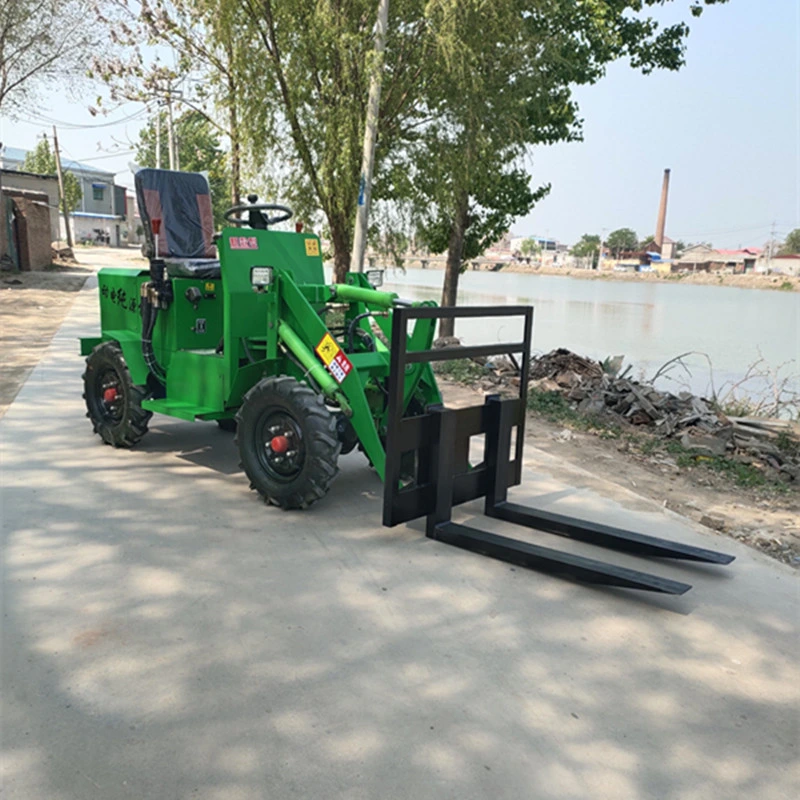 La construcción de carreteras Shoveling pequeña luz eléctrica, pinza de cargadora compacta de 500 kg.