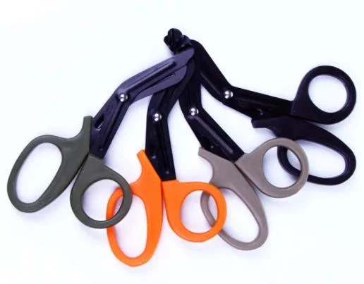 Plastic Handgrip Stainless Steel Gauze Bandage Scissor