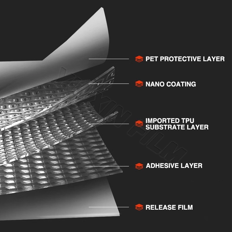 7.5 mil proteção de pintura auto-regeneradora Anti-scratch Body Roll (proteção contra riscos da carroçaria Cola termofusível transparente TPU Car enrolando película PPF