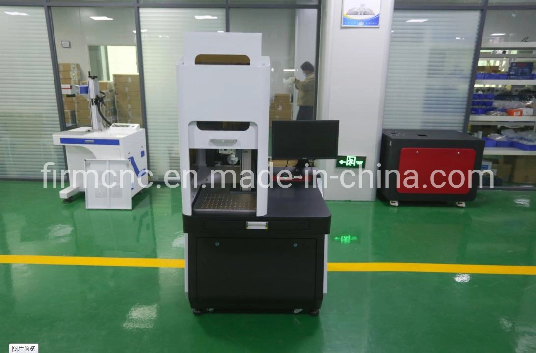 Enclosed 50W CNC Plastic Metal Printing Engraving Machine 3D Logo Fiber Laser Marker for Sale