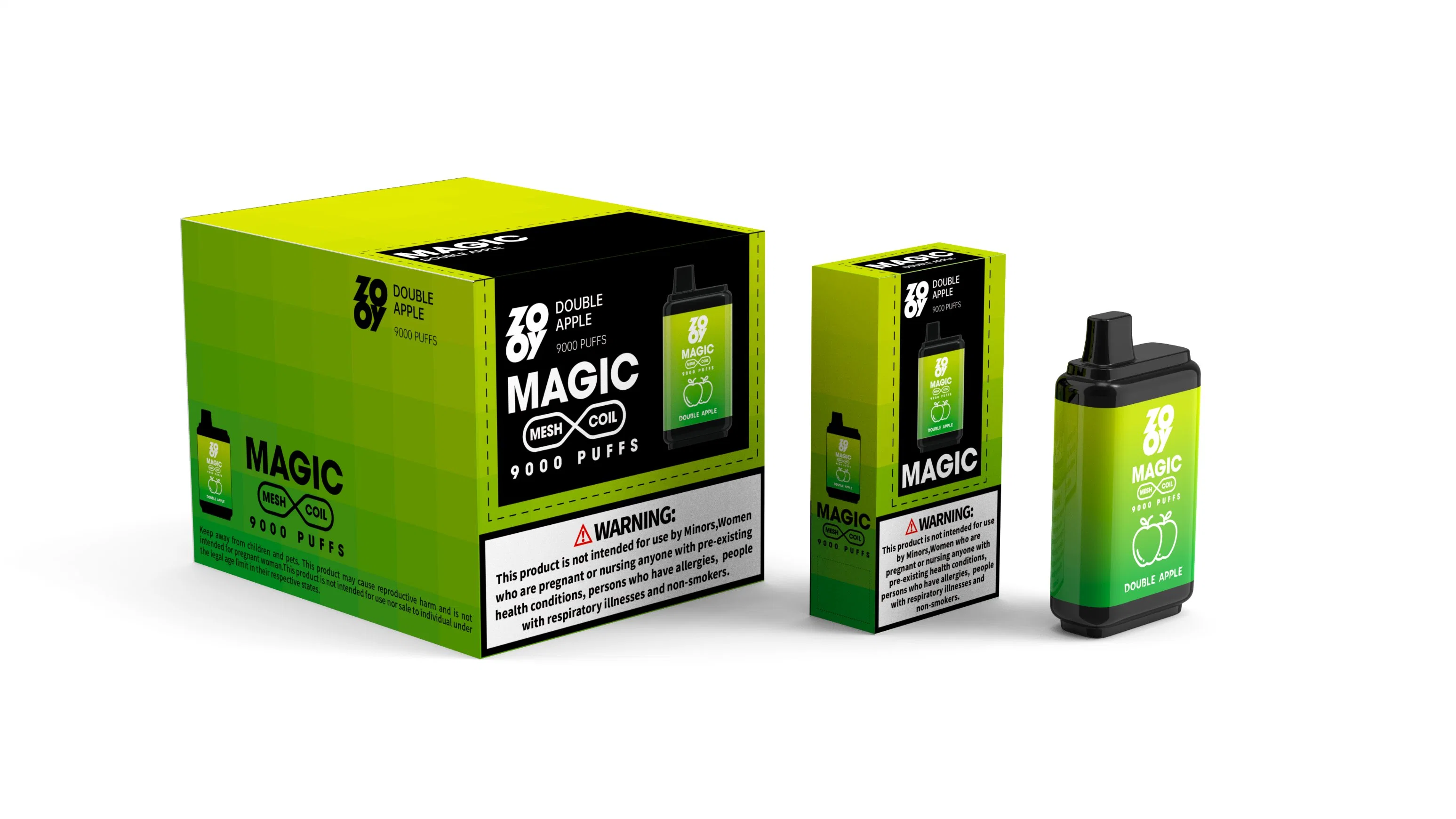 Новый продукт идеи Zooy Magic 9000 Puffs одноразовые Vape E к прикуривателю 650 Мач Аккумулятор 16мл предварительно заполненным тележек Регулируемая мощность Vapes насадка 9K бар