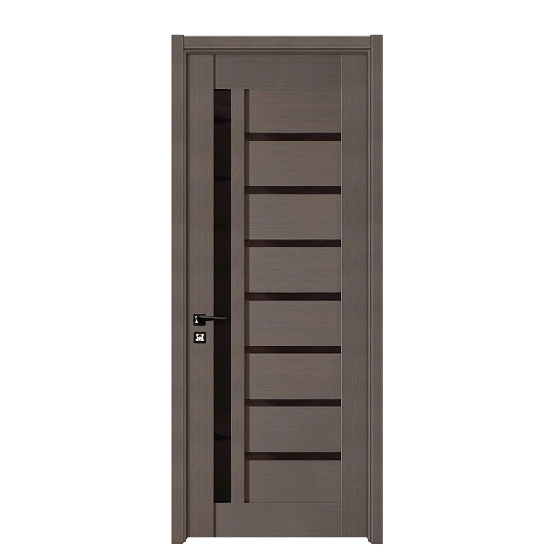 Hot Sale New Design Made in China Inter Wood Door Price MDF Wooden Door with Groove Design