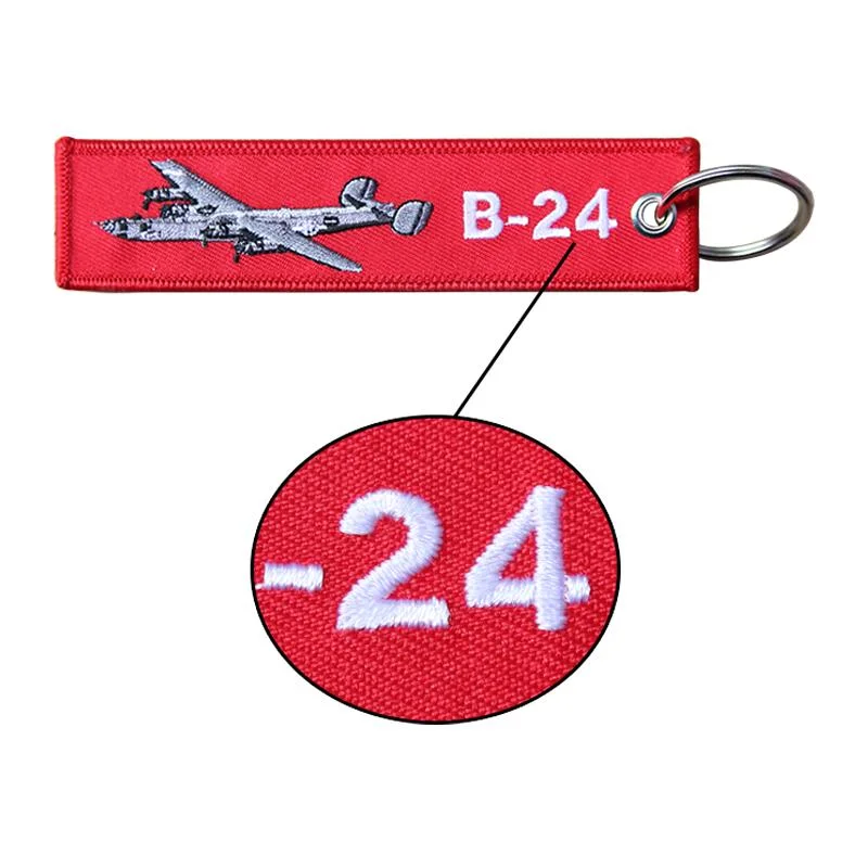 Twill Material und Stickerei Twill Pilot Key Tag Keyword Digital Preisschilder