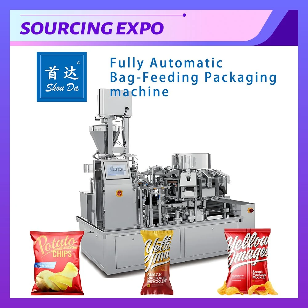 Fully Automatic Bag-Feeding Type Packaging Machine Adopt Advanced PLC Detection Device