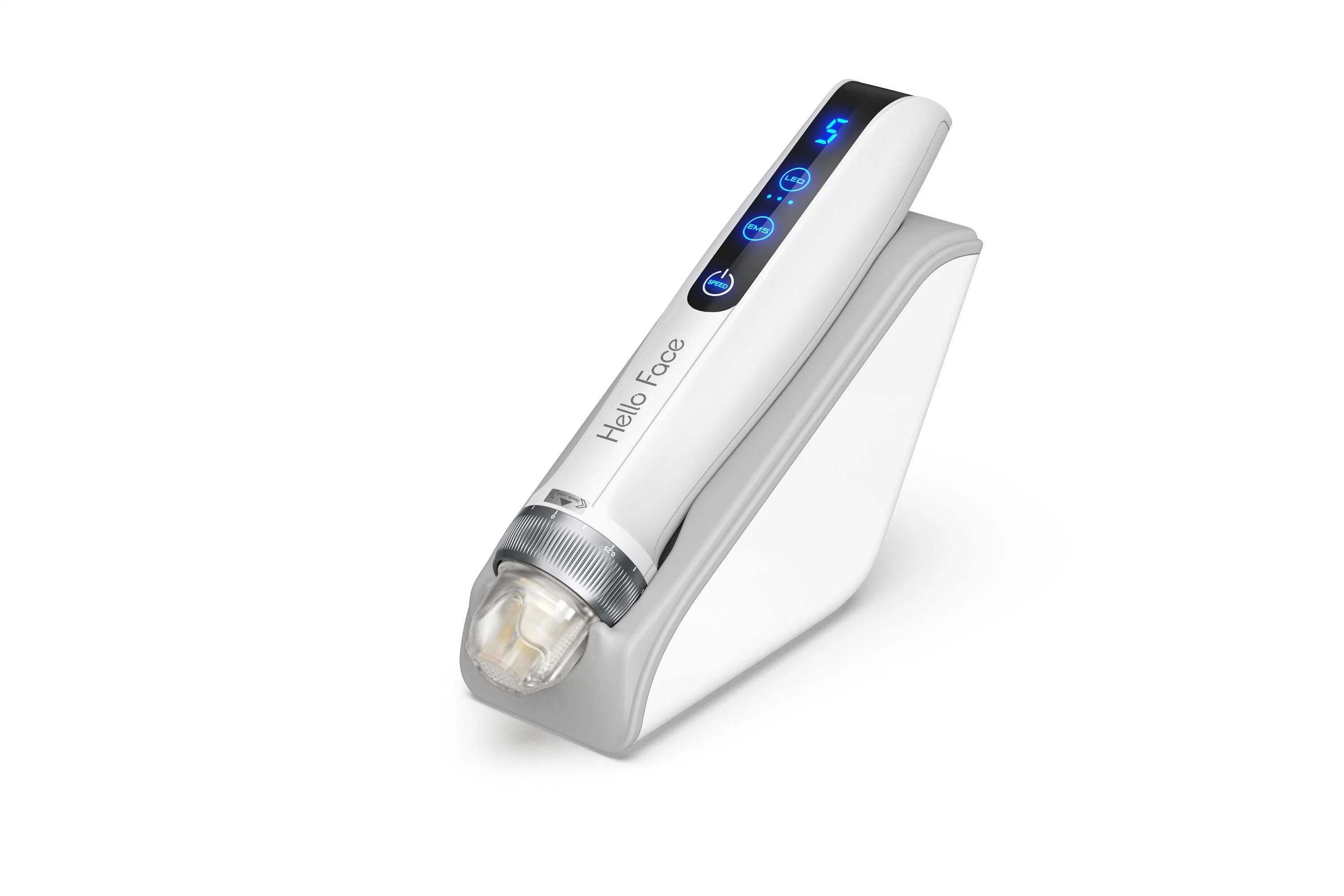 Heimgebrauch Portable hohe Qualität Hallo Gesicht Marke EMS Red Blauer LED-Lichttherapie Microneedling Stift Q2 für Hautpflege