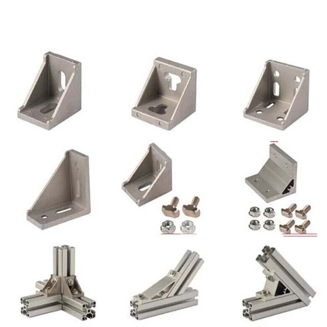 for Aluminium Profile Connector L Shape Slot 6 Die Casting Aluminum Angle Bracket