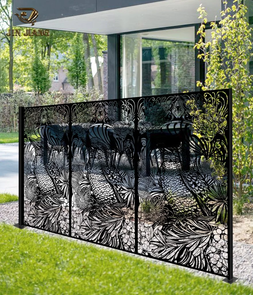 Decorative Privacy Outdoor Corten Fence Screens Flower Wall Decor Art Support Customization