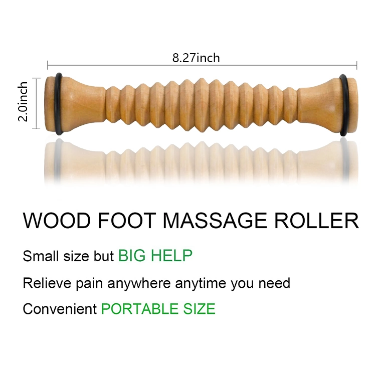 Dispositivo portátil de massagem de madeira do Corpo do Rolete de volta o pé de madeira Pé do rolete massajador para relaxamento
