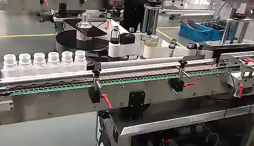 Automatic Double Side Labeling Machine Continuous Water Wine Glass Bottle Label Printing Machine