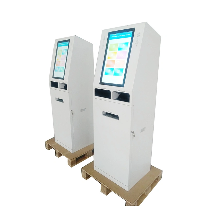 Touch Screen Cash Dispenser Self Service A4 Report Printing Terminal Letter Size Document Scanning Kiosk ATM Machine