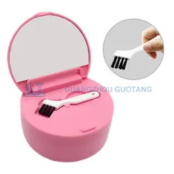 Custom Dental Lab Denture Box/ Circle Retainer Case with Mirror